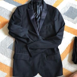 Topman Skinny Black Tuxedo Jacket with Free Pants